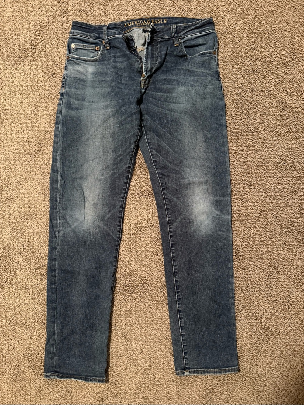 American Eagle Outfitters Men's Blue Slim Fit Jeans Extreme Flex